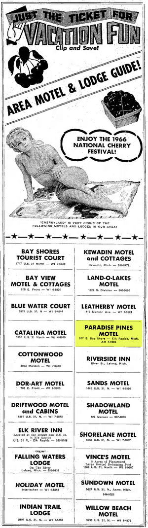 Paradise Pines - July 1966 Ad (newer photo)